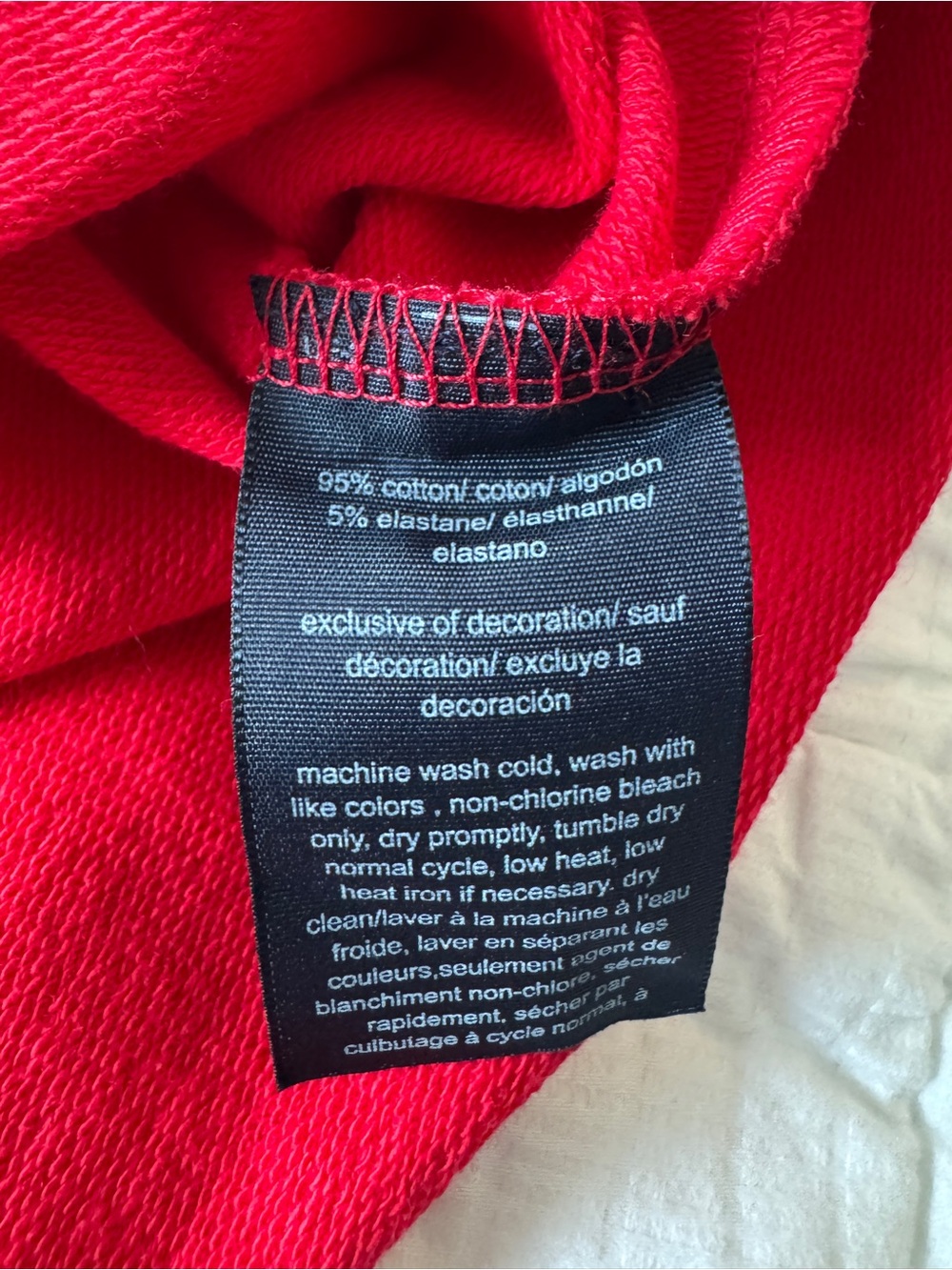 Tommy Hilfiger red french terry sneaker dress with striped details size XL - Picture 7 of 8